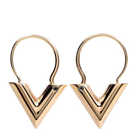 louis vuitton essential v hoop earrings